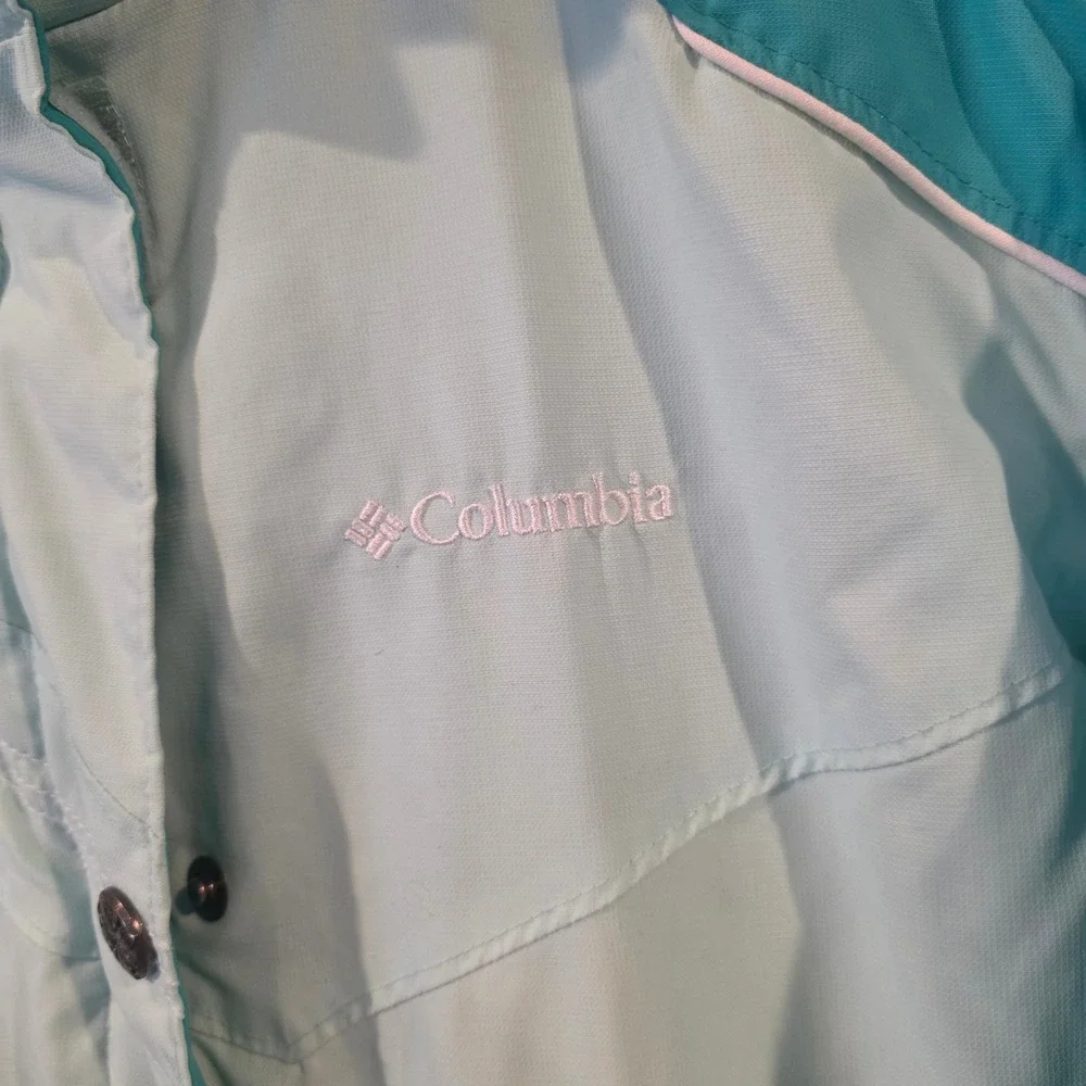 Columbia Winter Jacket Kids Size 18/20 Blue Excellent‎ Fleece Lined Snow Coat